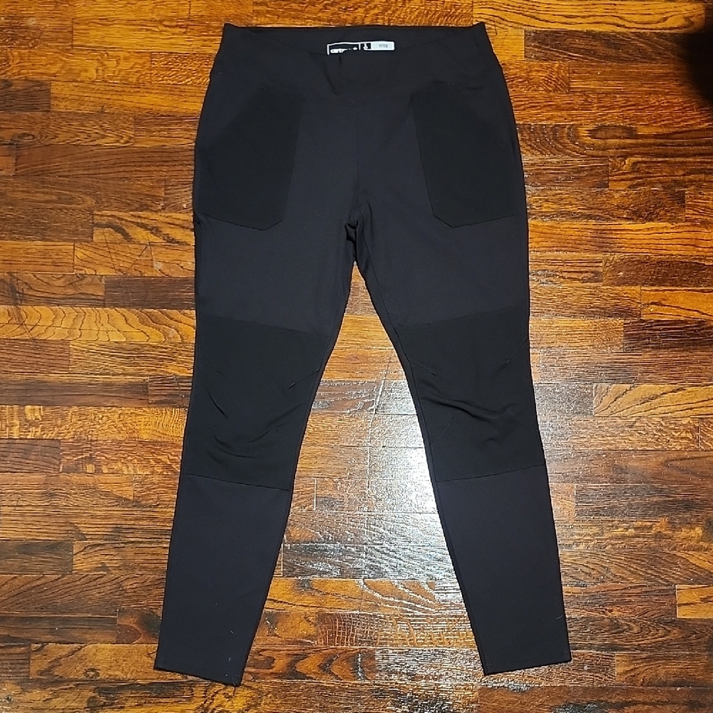 Carhartt Black Fitted Nylon Pants with Reinforced Knees and Pockets Large Tall